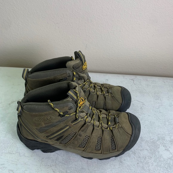 Keen Other - Keen 11.5 Voyageur Mid Hiking Boots Brown Leather Mesh Trail 1008904
